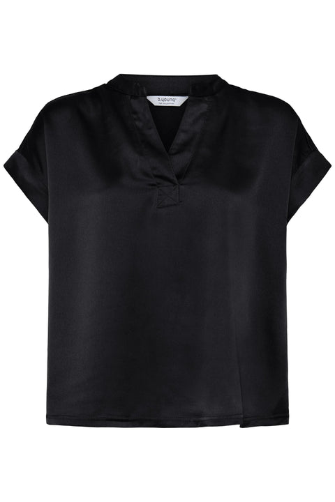 B Young Selita V Placket Neck In Meteorite