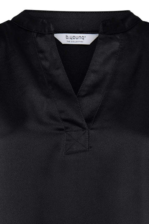 B Young Selita V Placket Neck In Meteorite