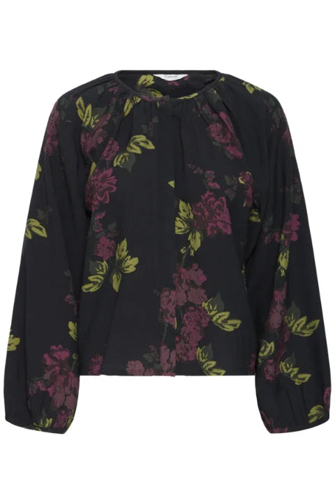 B Young Jania Blouse In Fudge Winter Rose