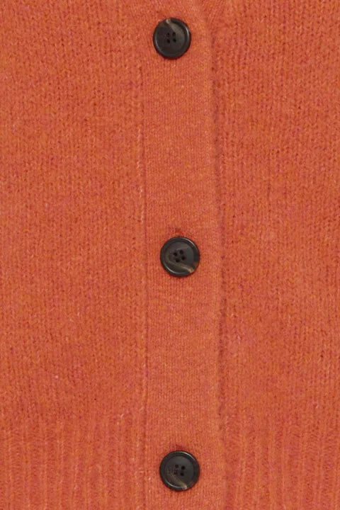 B Young Millers Button Vest In Pureed Pumpkin Melange