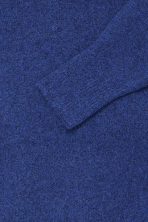 B Young Omea Crew Jumper In Blue Depths Melange