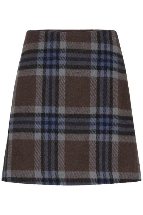 B Young Bree Skirt In Potting Soil Check