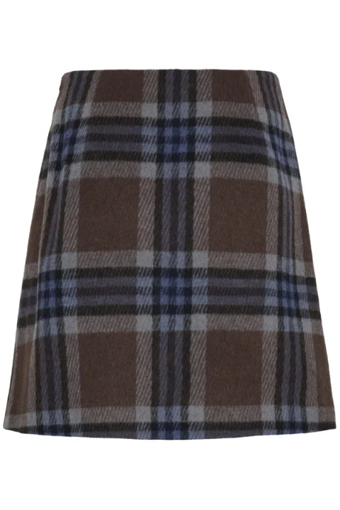 B Young Bree Skirt In Potting Soil Check