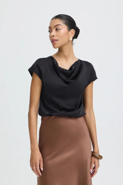 B Young Isa Blouse In Meteorite