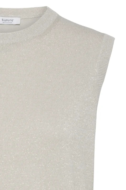 B Young Mobbe Sl Top In Oatmeal