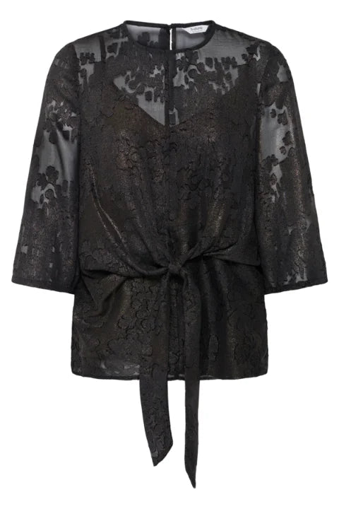 B Young Franca Blouse In Meteorite