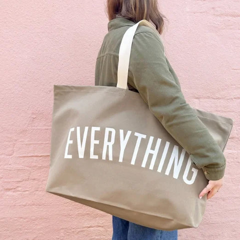 Alphabet Bags Everything - Stone REALLY Big Bag