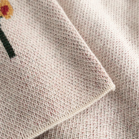 Dedicated 23646 Sweater Limhamn Folk Flower Vanilla White Whitecap Gray