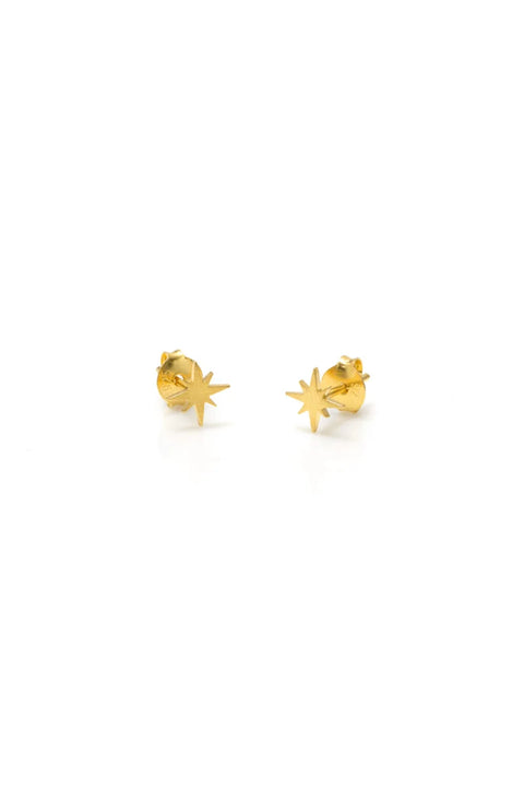 One & Eight 2540 Gold Stella Studs