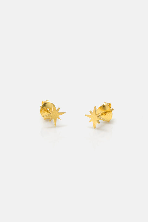 One & Eight Seed Card Studs - Gold Stella Studs