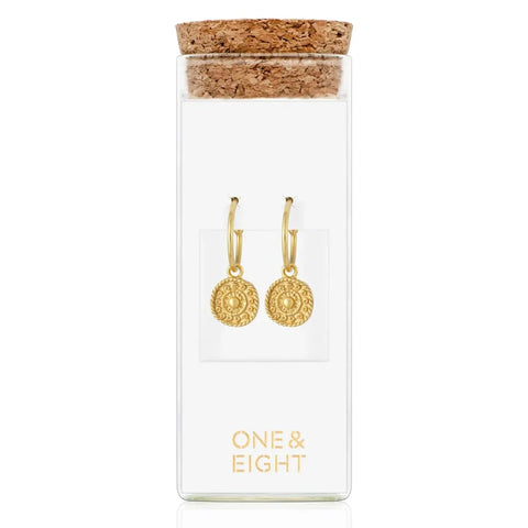 One & Eight 2563 Gold Coin Earrings