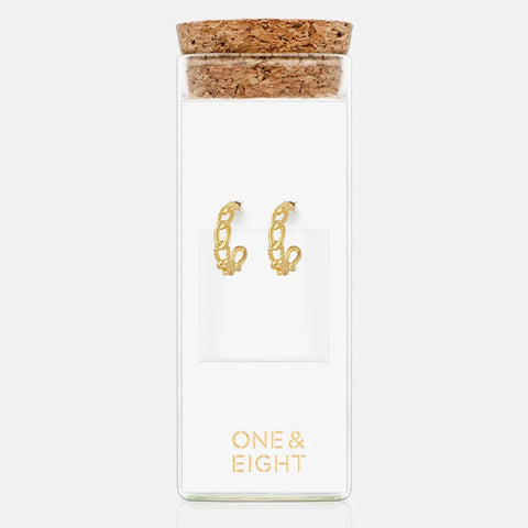 One & Eight 2569 Gold Link Earrings