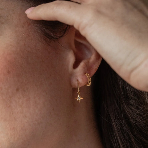 One & Eight 2569 Gold Link Earrings