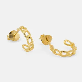 One & Eight 2569 Gold Link Earrings