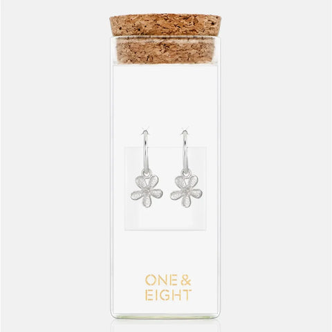 One & Eight 2616 Silver Forget Me Not Earrings