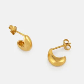 One & Eight 2622 Gold Arc Studs