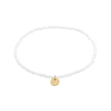 Pilgrim 262532042 Indie Bracelet White, Gold-Plated