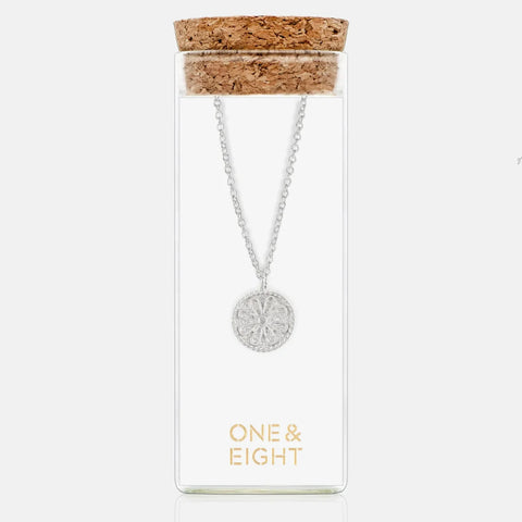 One & Eight 2630 Silver Daisy Necklace