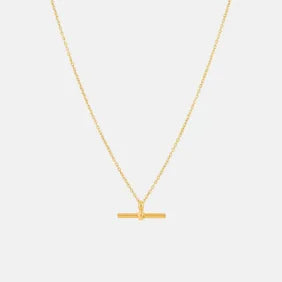 One & Eight 2740 Gold T-Bar Necklace