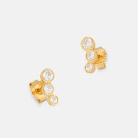 One & Eight 2823 Triple Crystal Climber Studs