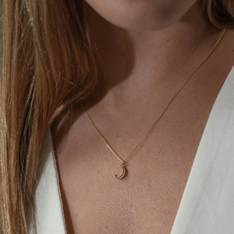One & Eight 2831 Slate Moon Necklace