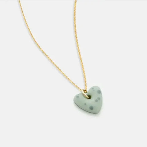 One & Eight 2886 Clay Heart Necklace
