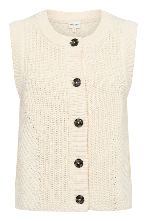 Part Two Noemie Waistcoat In Whitecap Gray