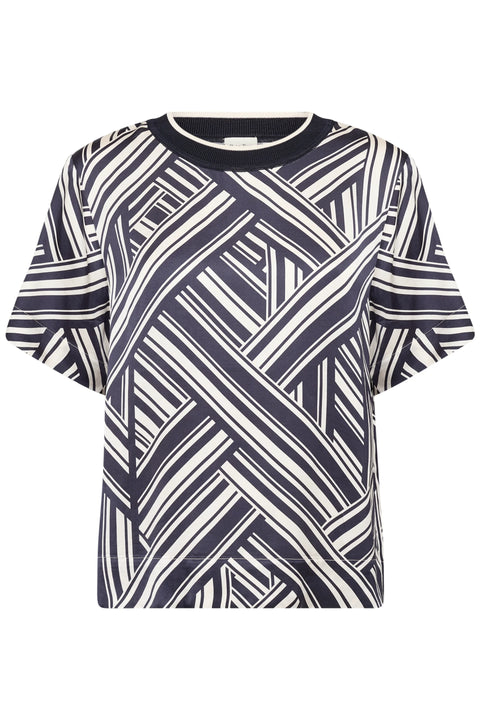 Part Two Nadenae Blouse In After Midnight Graphic Stripe