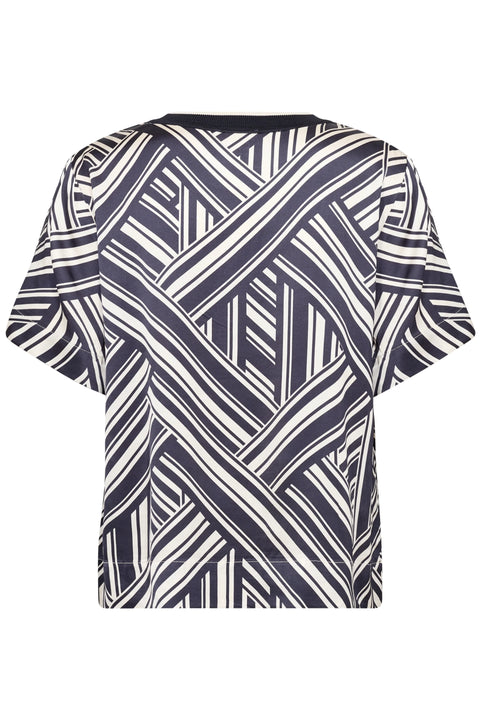 Part Two Nadenae Blouse In After Midnight Graphic Stripe