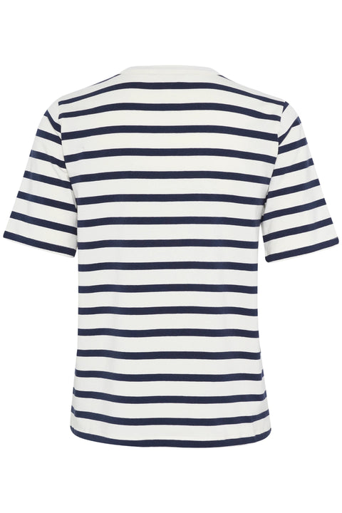 Part Two Ratani T-Shirt In Navy And White Stripe