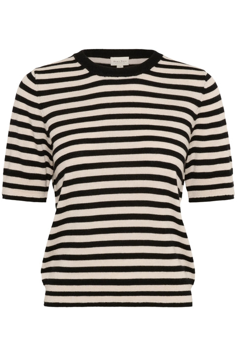 Part Two Natanya Pullover In Natural Stripe