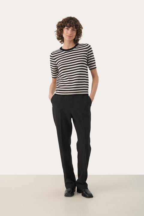 Part Two Natanya Pullover In Natural Stripe