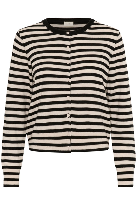 Part Two Noelani Cardigan In Natural Stripe