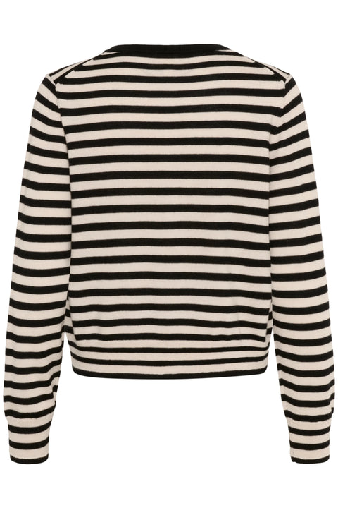 Part Two Noelani Cardigan In Natural Stripe