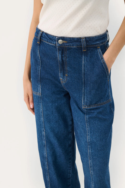 Part Two Nettaya Jeans In Medium Dark Blue Denim