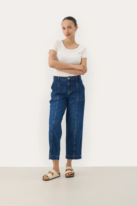 Part Two Nettaya Jeans In Medium Dark Blue Denim