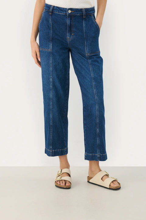 Part Two Nettaya Jeans In Medium Dark Blue Denim