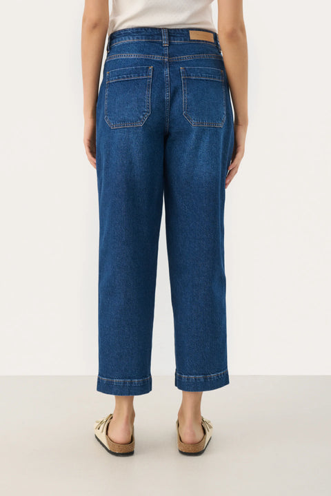 Part Two Nettaya Jeans In Medium Dark Blue Denim