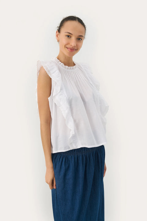 Part Two Theana Top In Bright White