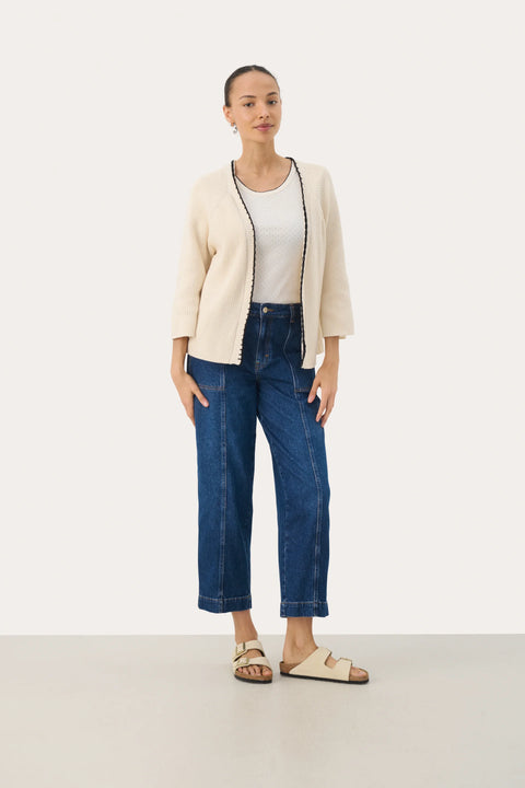 Part Two Tritte Cardigan In Whitecap Gray