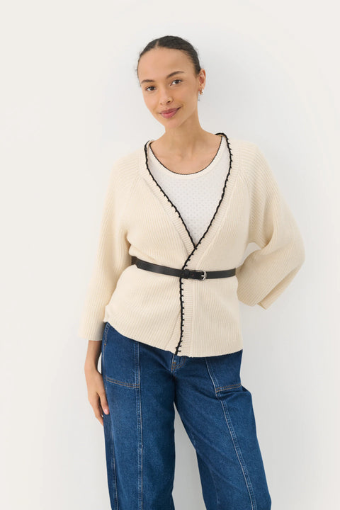 Part Two Tritte Cardigan In Whitecap Gray