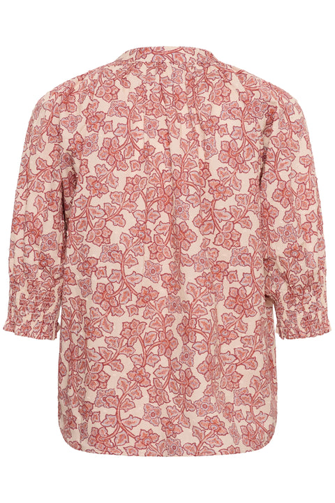 Part Two Almeras Woven Shirt s/s In Roasted Russet Leaf Print
