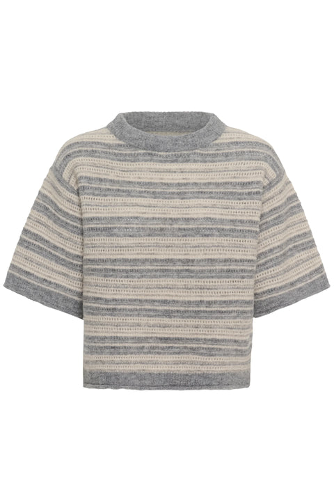 Part Two Cerys Pullover In Grey/French Oak Stripe