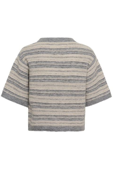 Part Two Cerys Pullover In Grey/French Oak Stripe