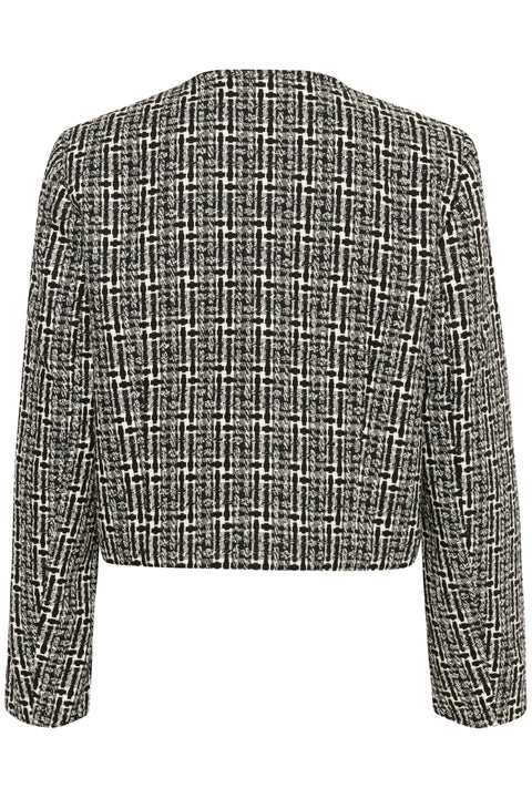 Soaked In Luxury Sadia Jacket In Black & White Checks