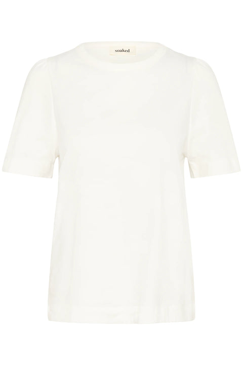 Soaked Jina Puff Tee In Broken White