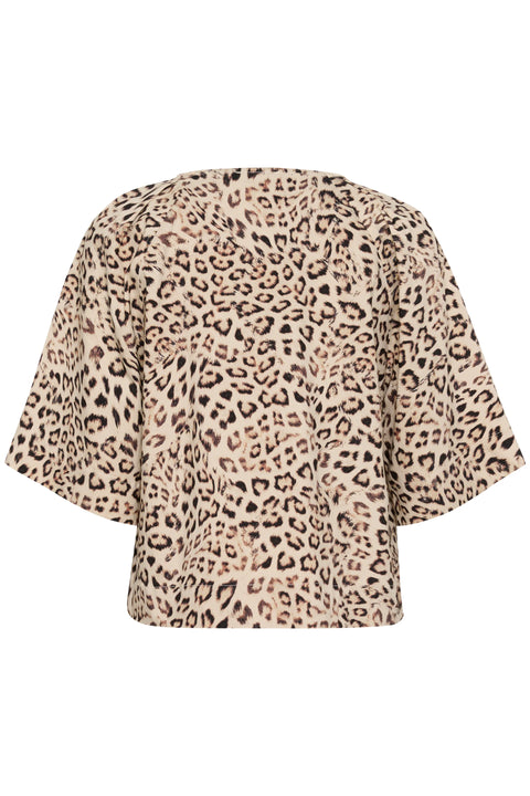 Soaked In Luxury Jalina Blouse In Leopard Print