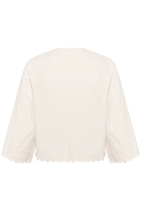 Soaked In Luxury Sunela Blouse 3/4 In Broken White