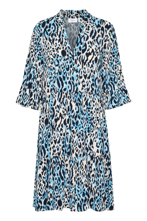 Saint Tropez Eda Dress In Baby's Breath Blue Animal