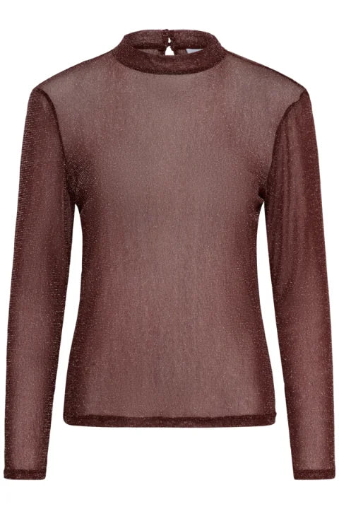 Saint Tropez Delila LS Blouse In Winetasting